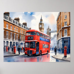 Poster Art de l'aquarelle à Londres
