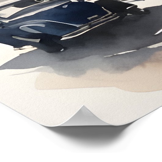 Poster Art de l'aquarelle de Varsovie (Coin)