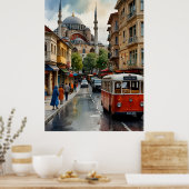 Poster Art de l'aquarelle d'Istanbul (Cuisine)
