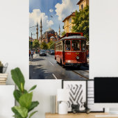 Poster Art de l'aquarelle d'Istanbul (Bureau à domicile)