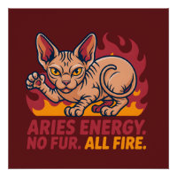 Art de l'énergie du zodiaque du feu du chat Sphynx