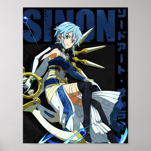 Poster Art De L'Épée En Ligne Asada Shino Sinon (Devant)