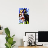 Poster Art de l'épée en ligne Asuna e Kirito (Bureau à domicile)