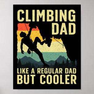 Poster Art de l'escalade cool pour homme Papa grimpeur de