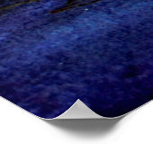 Poster Art de l'espace à l'aquarelle avec ciel nocturne e (Coin)