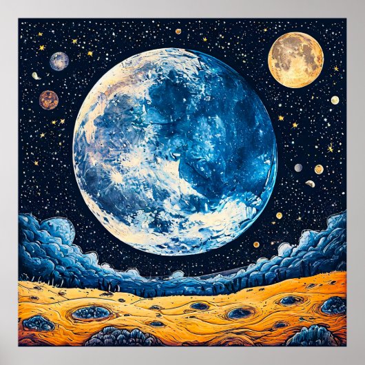Poster 🌌 Art de l'Espace Cosmique pour l'Imagination Mod (Devant)