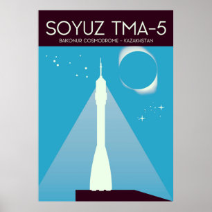 Poster Art de l'espace de Soyuz TMA-5