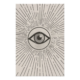 Poster Art de l'espace rétro de l'œil