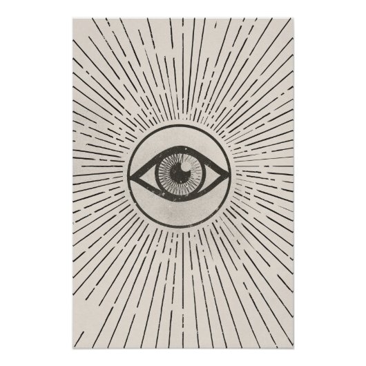 Poster Art de l'espace rétro de l'œil (Devant)