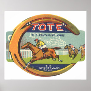 Poster Art de l'étiquette de produit vintage, Tote Sports