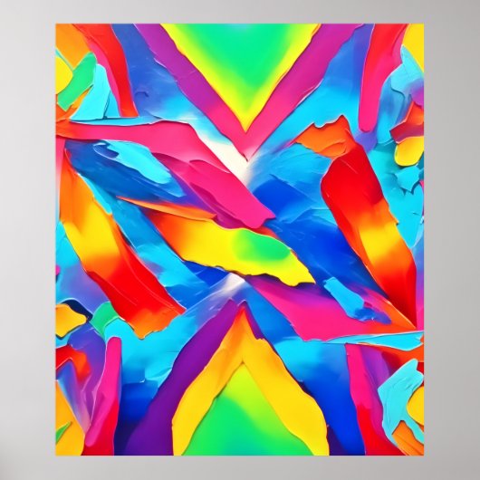Poster Art de l'expressionnisme Abstrait coloré (Devant)