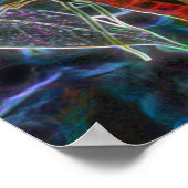 Poster Art de l'Imaginaire papillon Abstrait noir (Coin)