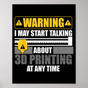 Poster Art de l'impression 3D pour hommes femmes amateur