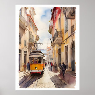 Poster Art de Lisbonne