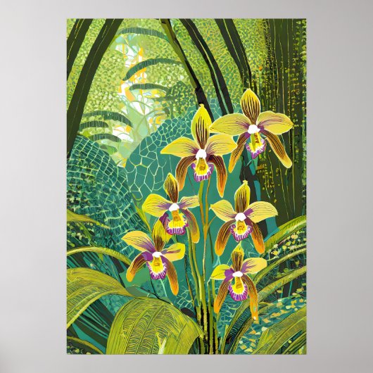 Poster Art de l'orchidée V03 (Devant)