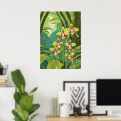 Poster Art de l'orchidée V03 (Bureau à domicile)
