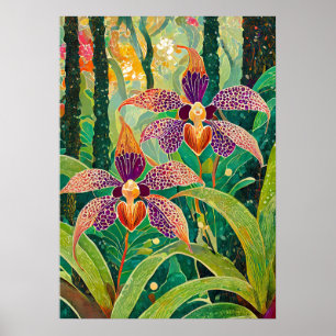 Poster Art de l'orchidée V26