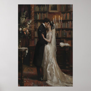 Poster Art de mariage romantique vintage Académie sombre
