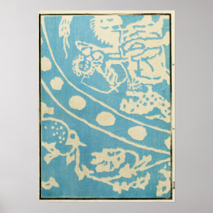 Poster Art de motif de sculpture sur ivoire chinois de 18