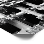 Poster Art de motif géométrique : machine modulaire abstr (Coin)