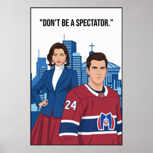 Poster Art de motivation pour joueur de hockey des Métros