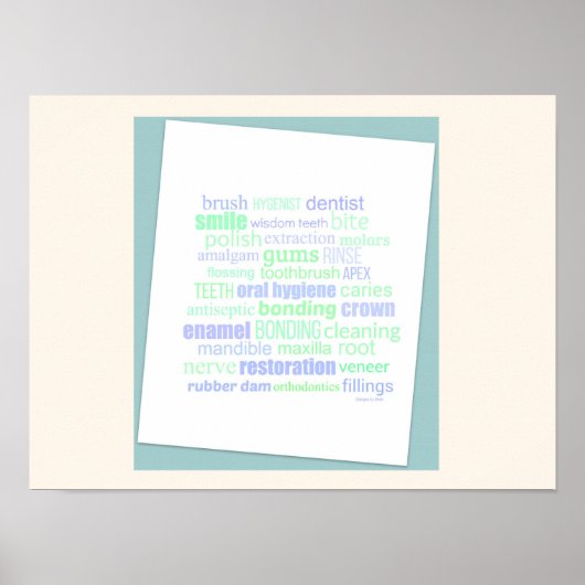 Poster Art de mots dentaires (Devant)