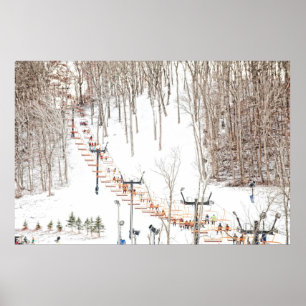 Poster Art de mur de remonte-pente