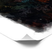 Poster Art de Noël de chaton au gingembre magique (Coin)