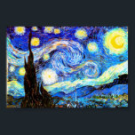 Poster Art de nuit Van Gogh Starry<br><div class="desc">Starry Night,  art de Vincent van Gogh.</div>