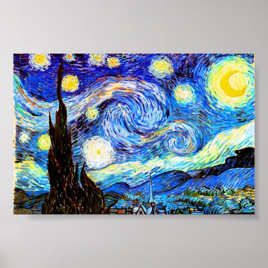 Poster Art de nuit Van Gogh Starry (Devant)
