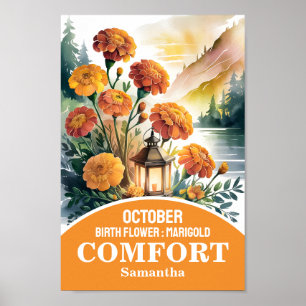 Poster Art de nurserie chrétien pour le mois de naissance