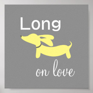 Poster Art de nurserie de chien de Vienne jaune genre neu