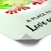 Poster Art de nurserie de grenouille verte aquarelle pour (Coin)