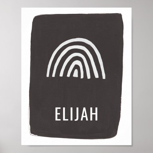 Poster Art de nurserie de nom d'arc-en-ciel minimal moder (Devant)