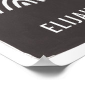 Poster Art de nurserie moderne minimal arc-en-ciel nom no (Coin)