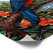 Poster Art de papier d'oiseau mignon (Coin)