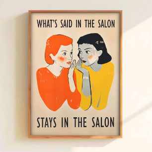 Poster Art de paroi de salon de coiffure imprimable Coiff
