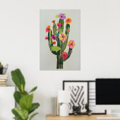 Poster Art de paroi imprimable de cactus fleuri de printe (Bureau à domicile)
