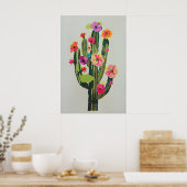 Poster Art de paroi imprimable de cactus fleuri de printe (Cuisine)
