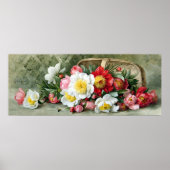 Poster Art de Paul-De-Longpre, Beaux Roses et pivoines (Devant)