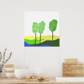 Poster art de paysage abstrait (Cuisine)