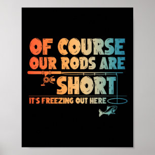 Poster Art de pêche sur glace drôle pour les hommes pêche