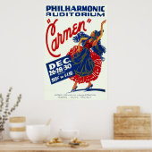 Poster Art de performance vintage Carmen (Cuisine)