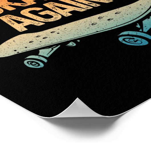 Poster Art de planche à roulettes cool pour hommes femmes (Coin)