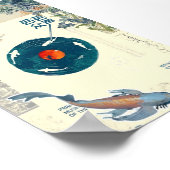 Poster Art de poisson Koi Zen avec disque vinyle – Fusion (Coin)