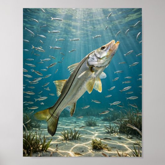 Poster Art de poisson snook (Devant)