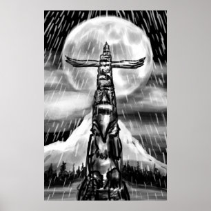 Poster Art de Polonais de totem