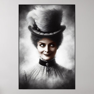 Poster Art de portrait de l'ère victorienne inquiétante