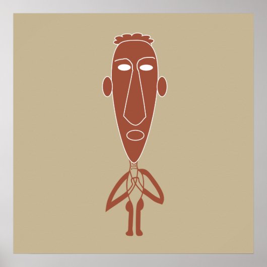 Poster art de portrait moderne abstrait (Devant)