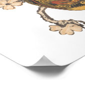 Poster Art de poterie inspiré par l'Inde avec design flor (Coin)